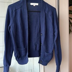 LOFT Women's Deep Blue Cardigan